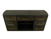 Balam Black 7-drawer console front view