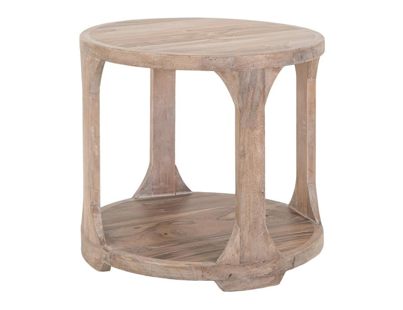 Balam White round end table