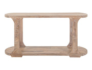 Balam White oval sofa table front view