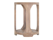 Balam White round chairside table
