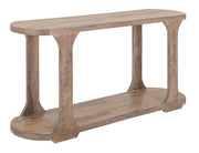Balam White oval sofa table