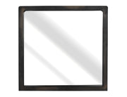Balam Black Mirror, rectangular solid mango frame in bold black