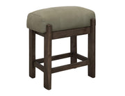 Balam Black Counter Stool, green fabric