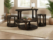 Balam Black round occasional set room scene
