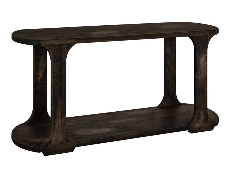 Balam Black oval sofa table