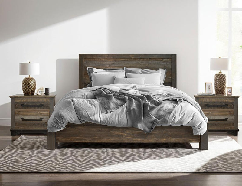 Loft Brown bedroom scene