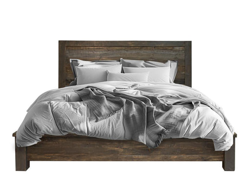 Loft Brown Bed fully made up