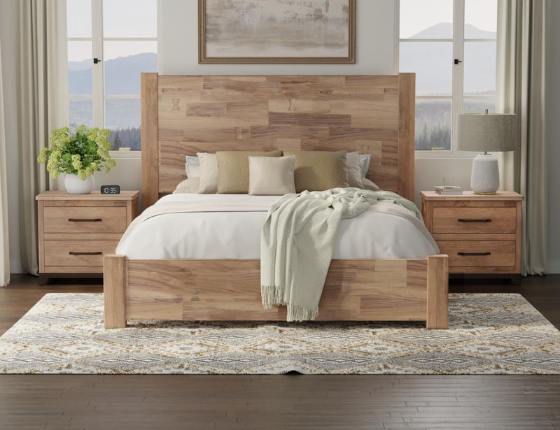 Natural Parota Nightstand - bedside scene