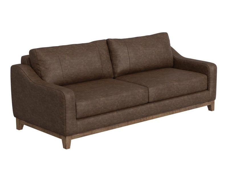 Olivo Sofa in brown faux leather
