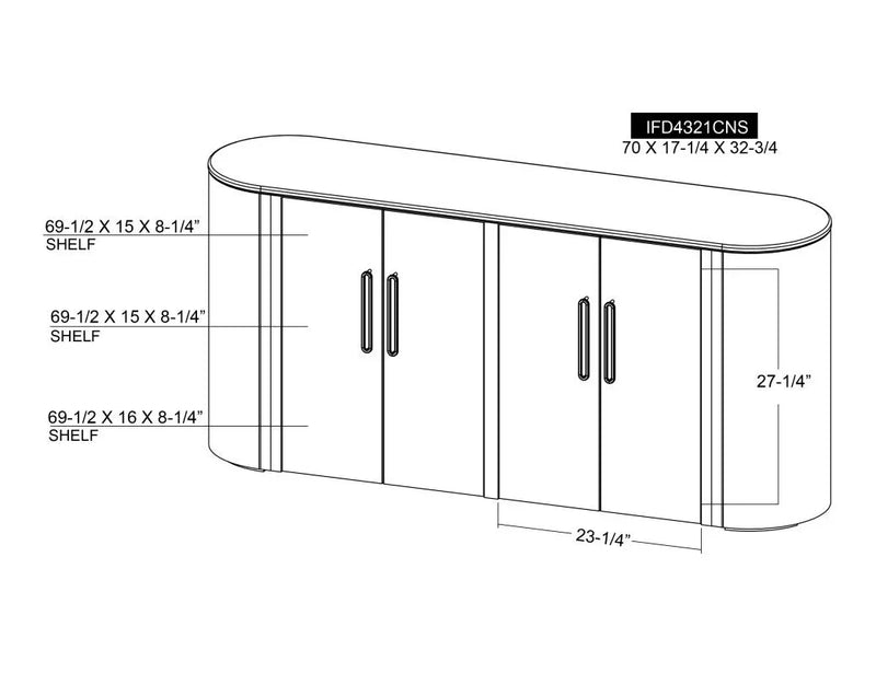 Balam Black Collection 2-Door Media Console