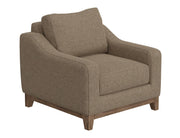 Olivo Armchair in brown upholstery