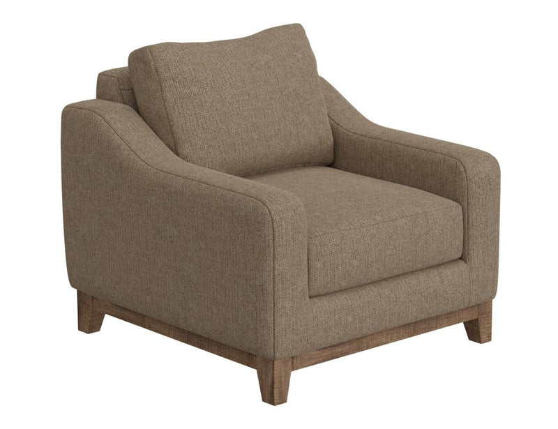 Olivo Armchair in brown upholstery