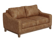 Olivo Loveseat in cognac faux leather