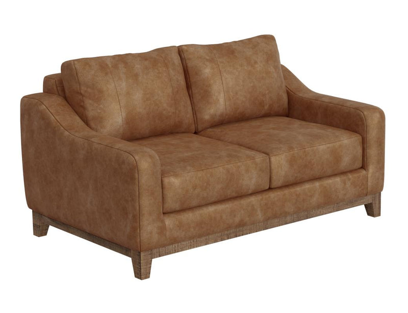 Olivo Loveseat in cognac faux leather