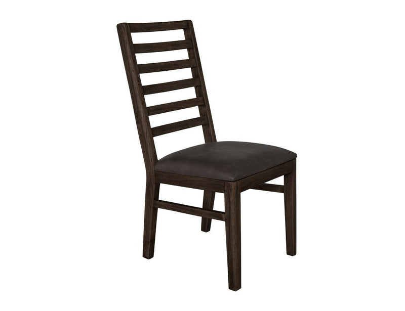 Balam Black Dining Chair, faux-leather seat