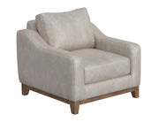 Olivo Armchair in ivory faux leather