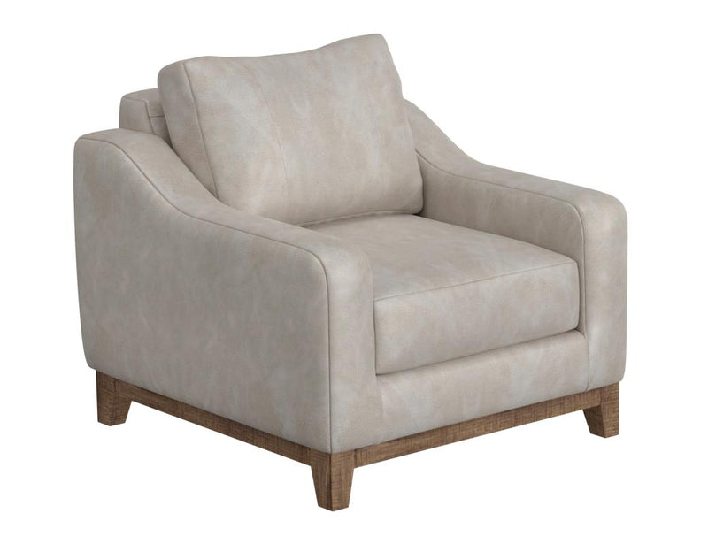 Olivo Armchair in ivory faux leather