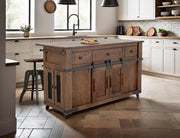 Parota Kitchen Island styled