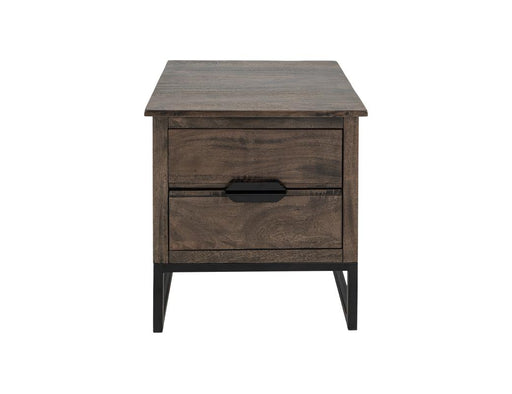 Dark Mita End Table drawer detail