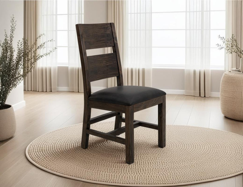 Dark Teak Wooden Chair - Barewood