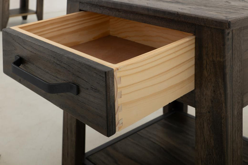Dark Teak End Table - Barewood