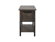 Dark Mita Chairside Table drawer detail