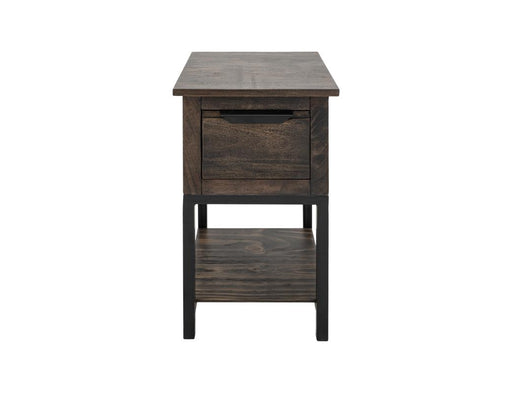 Dark Mita Chairside Table drawer detail
