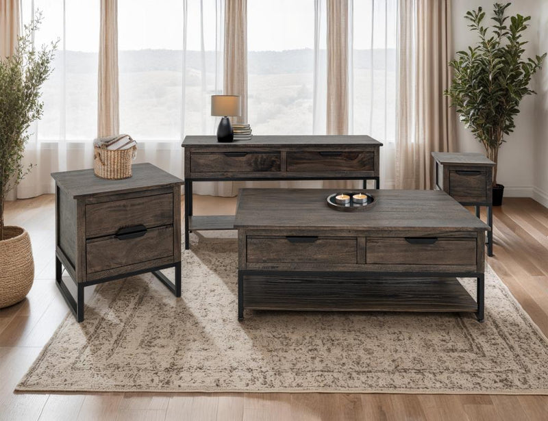 Dark Mita occasional table collection lifestyle view