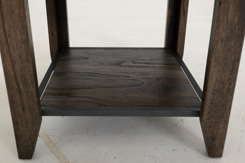 Dark Teak Chairside Table - Barewood