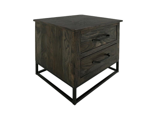 Dark Teak 2 Drawer Nightstand - Barewood