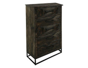 Dark Teak 5 Drawer Chest - Barewood