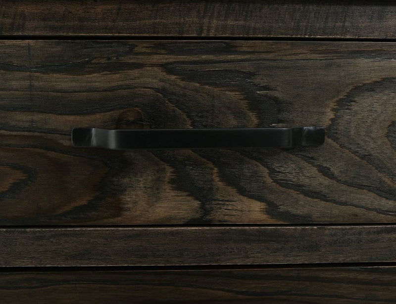 Dark Teak 6 Drawer Dresser - Barewood