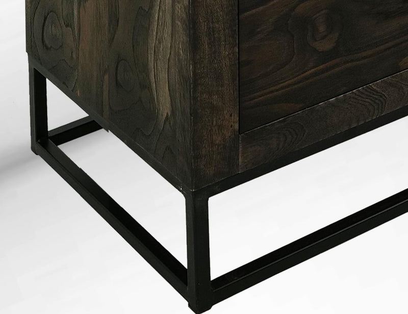 Dark Teak 6 Drawer Dresser - Barewood