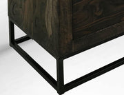 Dark Teak 2 Drawer Nightstand - Barewood