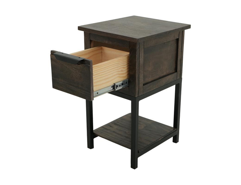 Dark Mita Chairside Table angle view