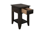 Dark Teak Chairside Table - Barewood