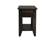 Dark Teak Chairside Table - Barewood
