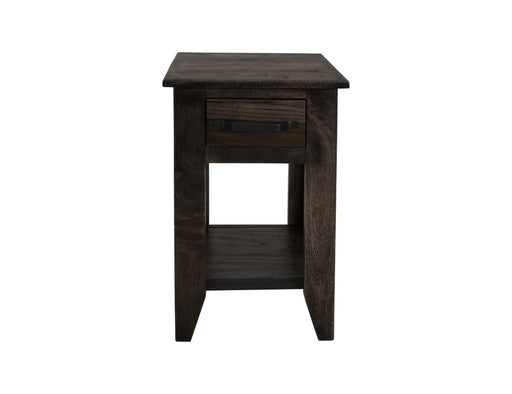 Dark Teak Chairside Table - Barewood