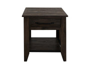 Dark Teak End Table - Barewood