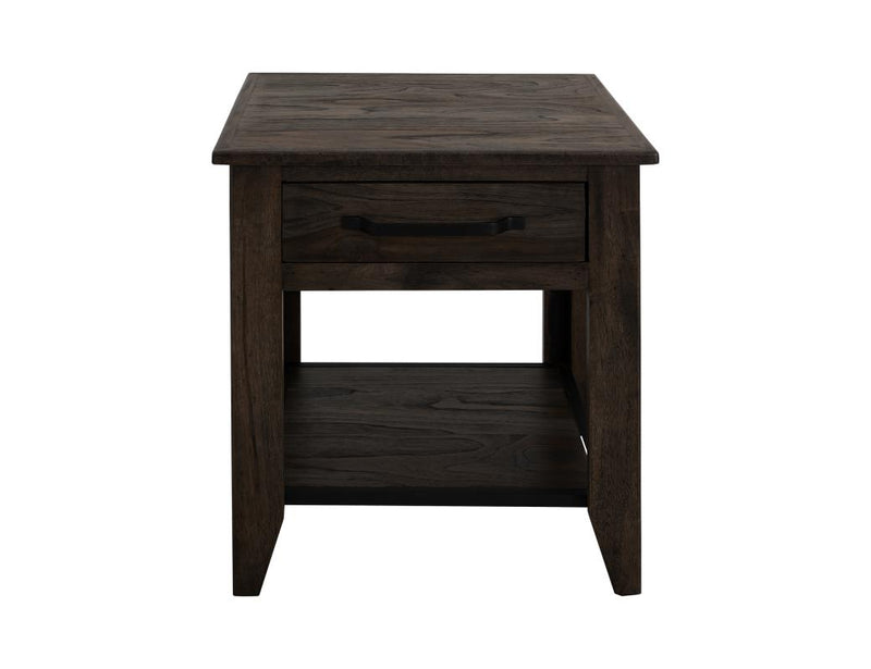 Dark Teak End Table - Barewood