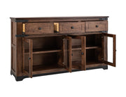 Parota Console glass doors