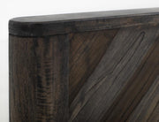 Balam Black Bed wood grain detail