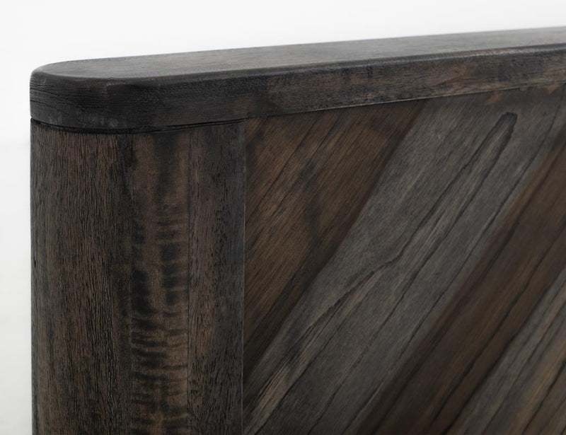 Balam Black Bed wood grain detail