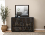 Balam Black Dresser styled in a bedroom