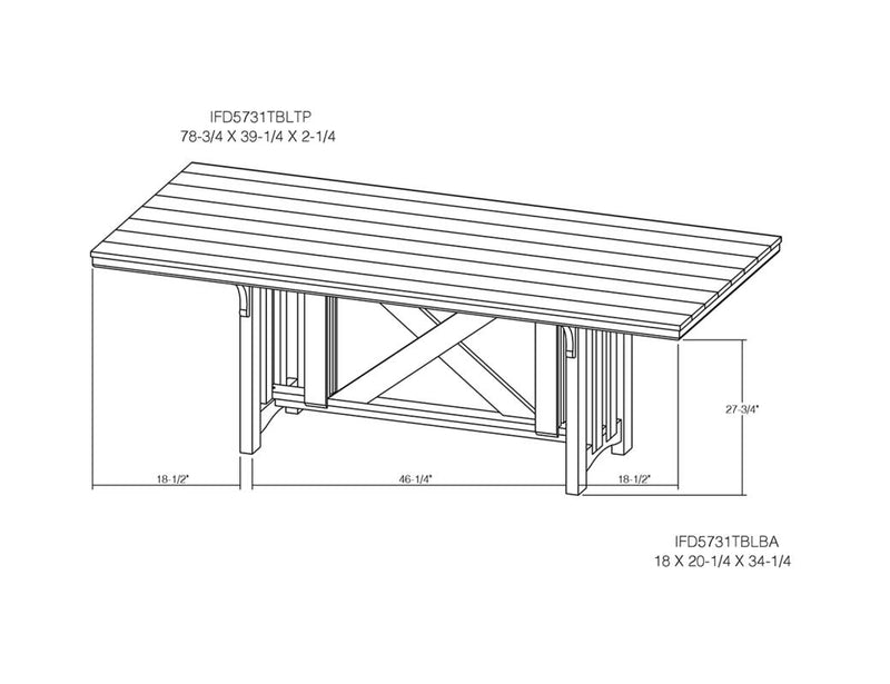 Dutton Dining Table - Barewood