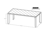 Dark Teak Dining Table dimensions - Barewood