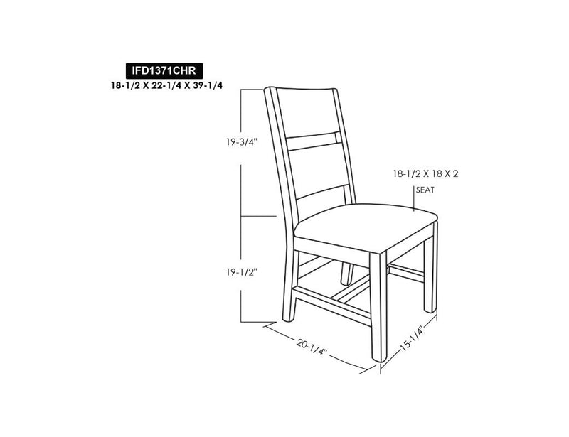 Dark Teak Wooden Chair dimensions - Barewood