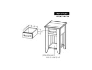 Dark Teak Chairside Table dimensions - Barewood