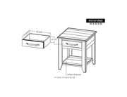 Dark Teak End Table dimensions - Barewood