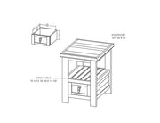 Dutton Chairside Table - Barewood